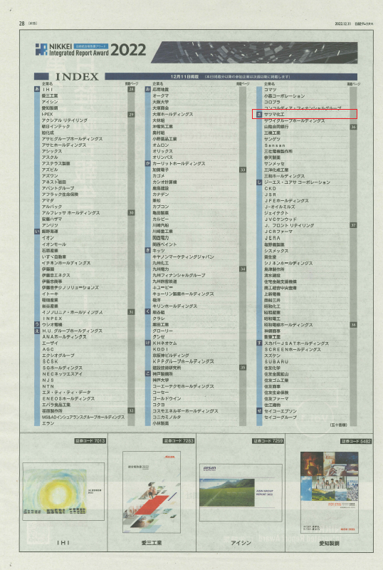 日経統合報告書アワード